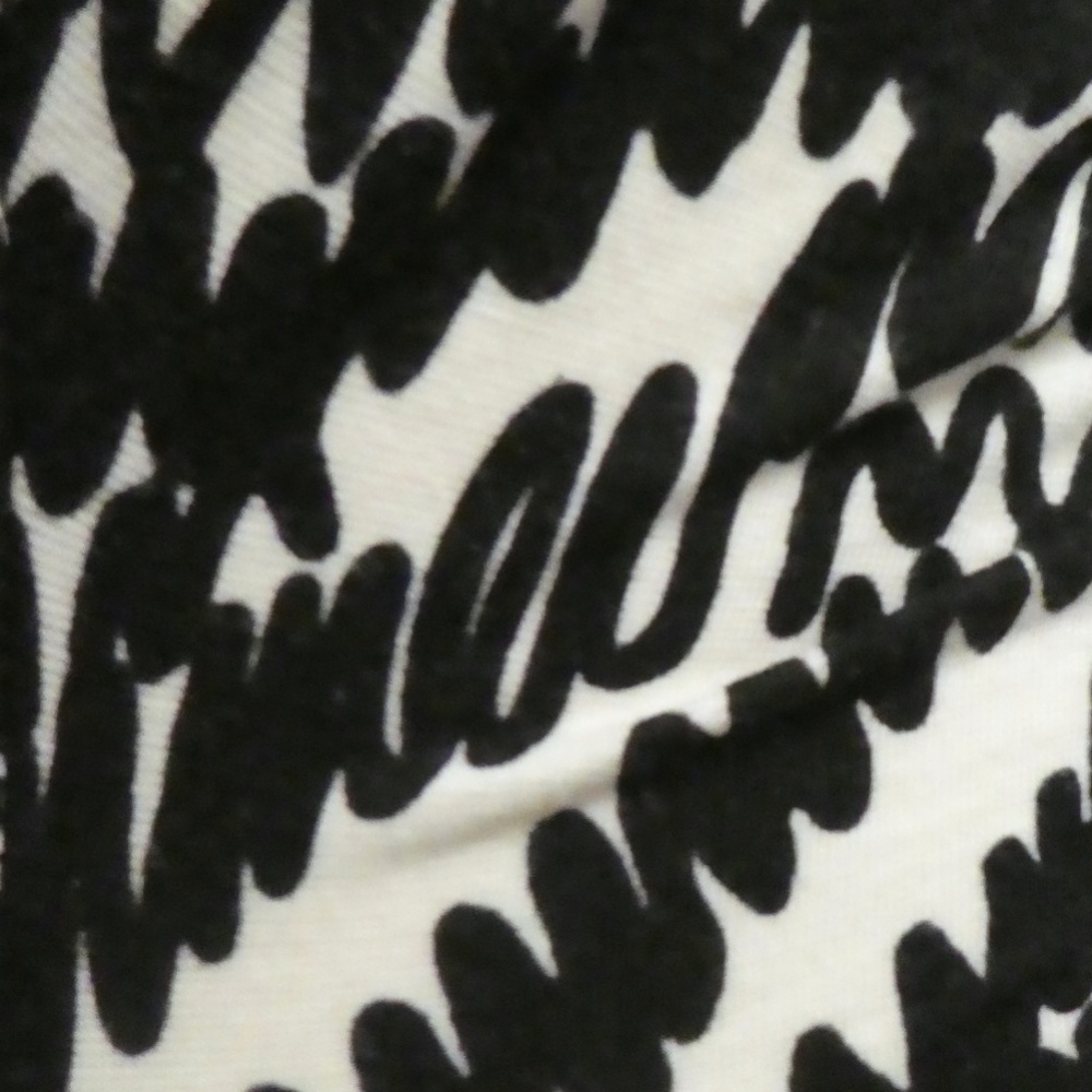 Betsey Johnson black cream midi wiggle short sleeve v neck dress L NWT - Picture 3 of 9